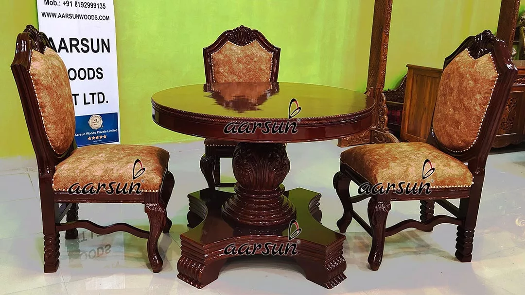 Classic 4 Seater Round Dining Set view 6