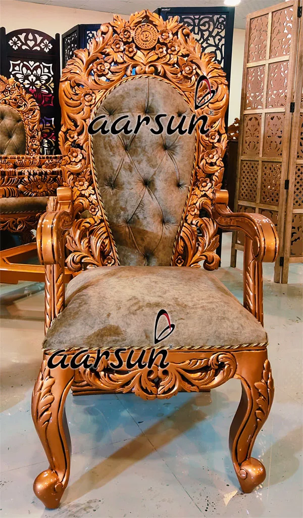 8 Seater Copper Dining Set in Teak Wood view 5