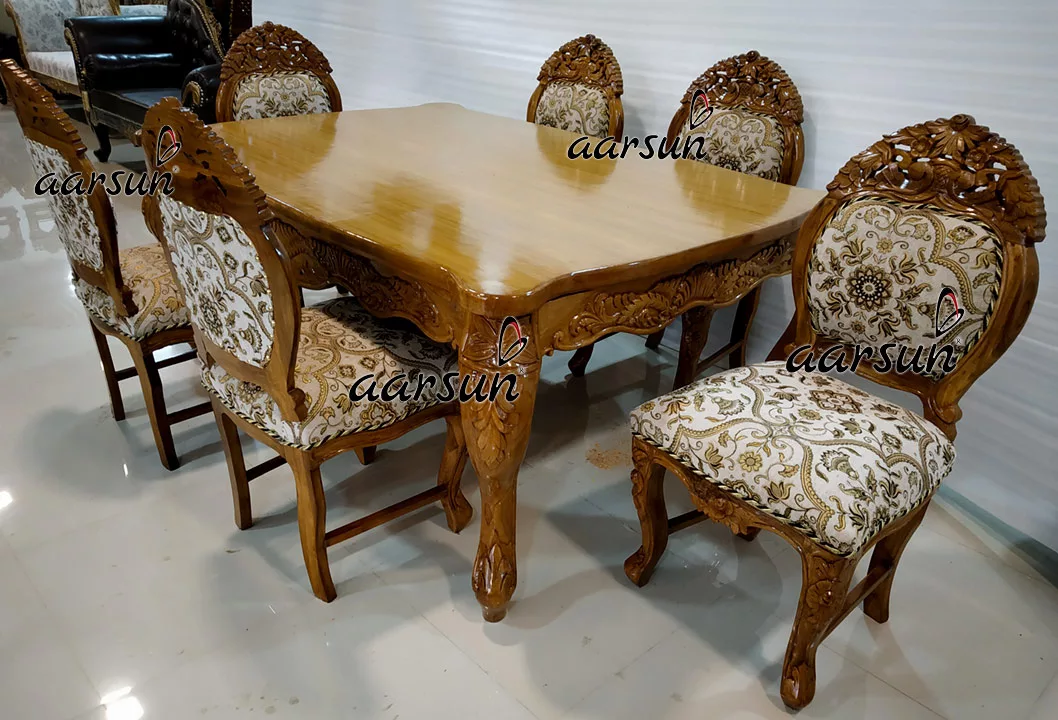 Wooden Dining Table Chair Set view 5