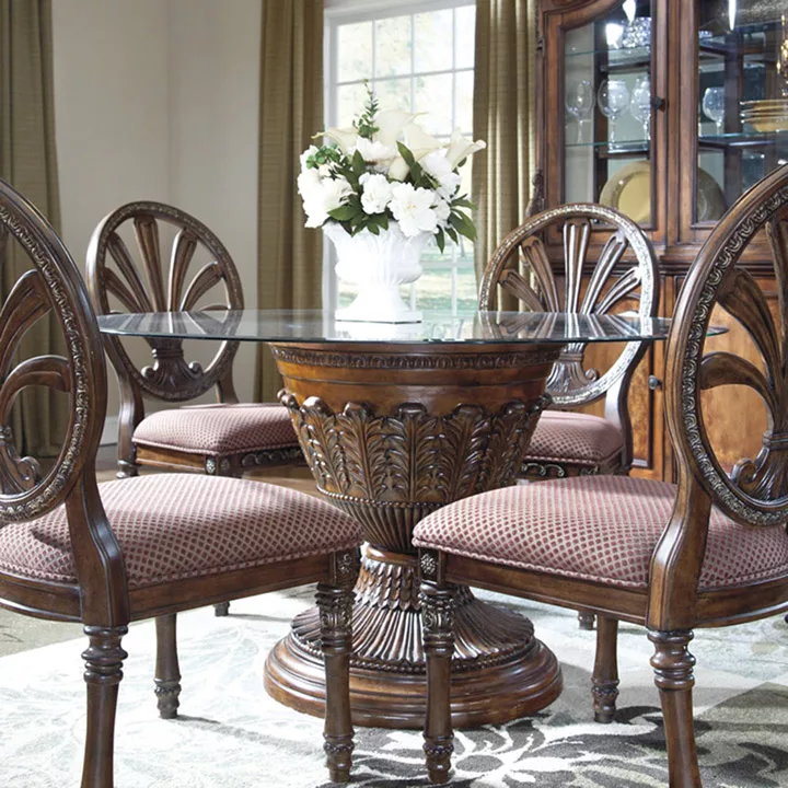 Wooden Handcrafted 4 Seater Dining Set view 3