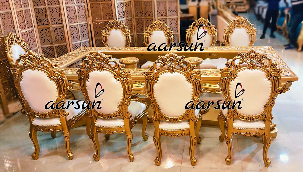 Splendidly Carved 10 Seater Dining Set view 5