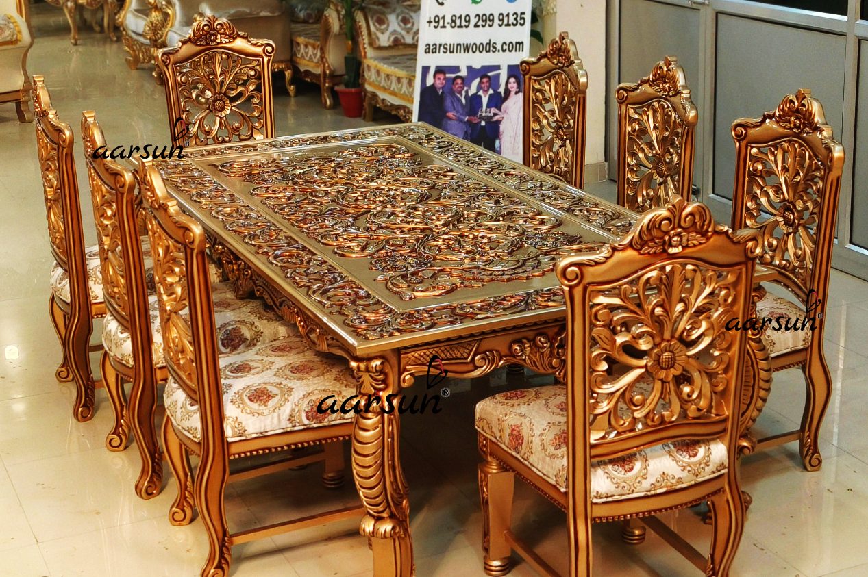 Gold Rush Dining Set in Teak Wood view 2