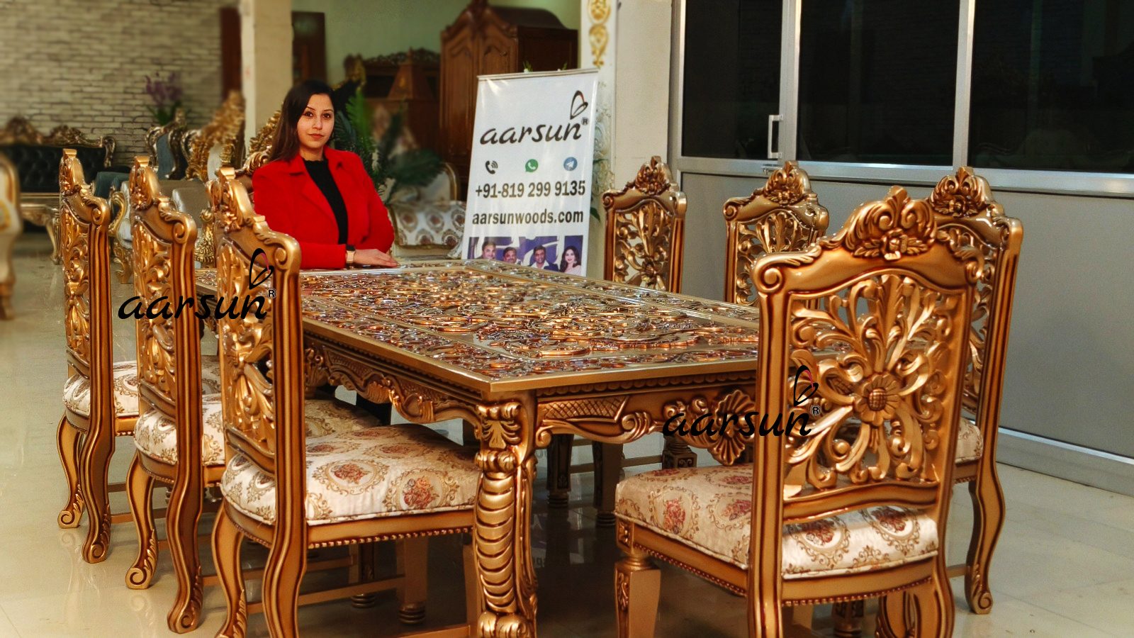 Gold Rush Dining Set in Teak Wood view 8