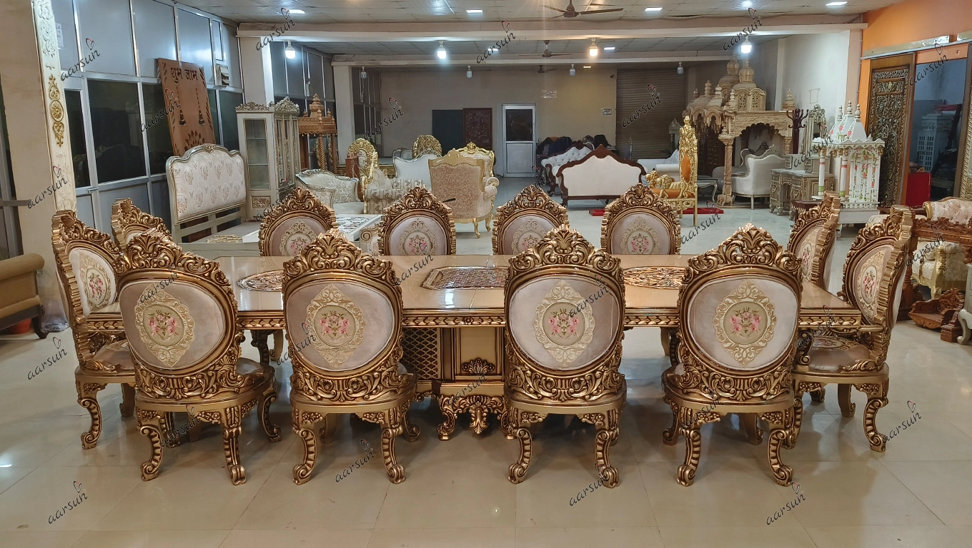 12 Seater Luxurious Dining Set Maharaja Palace view 4