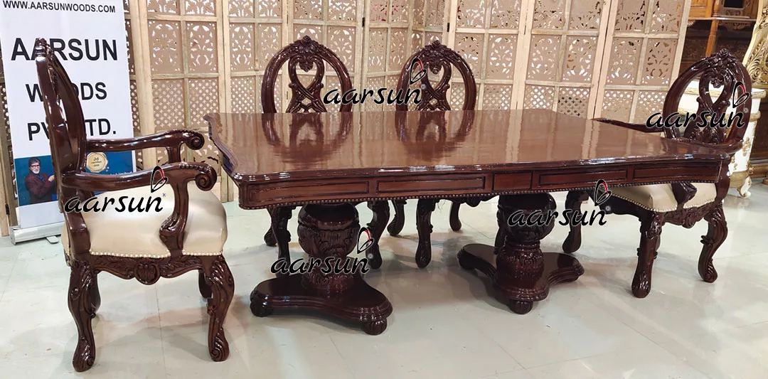6 Seater Dining Set in Dual Tone Finish view 5