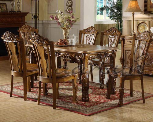 6 Seater Elegant Wooden Dining Set