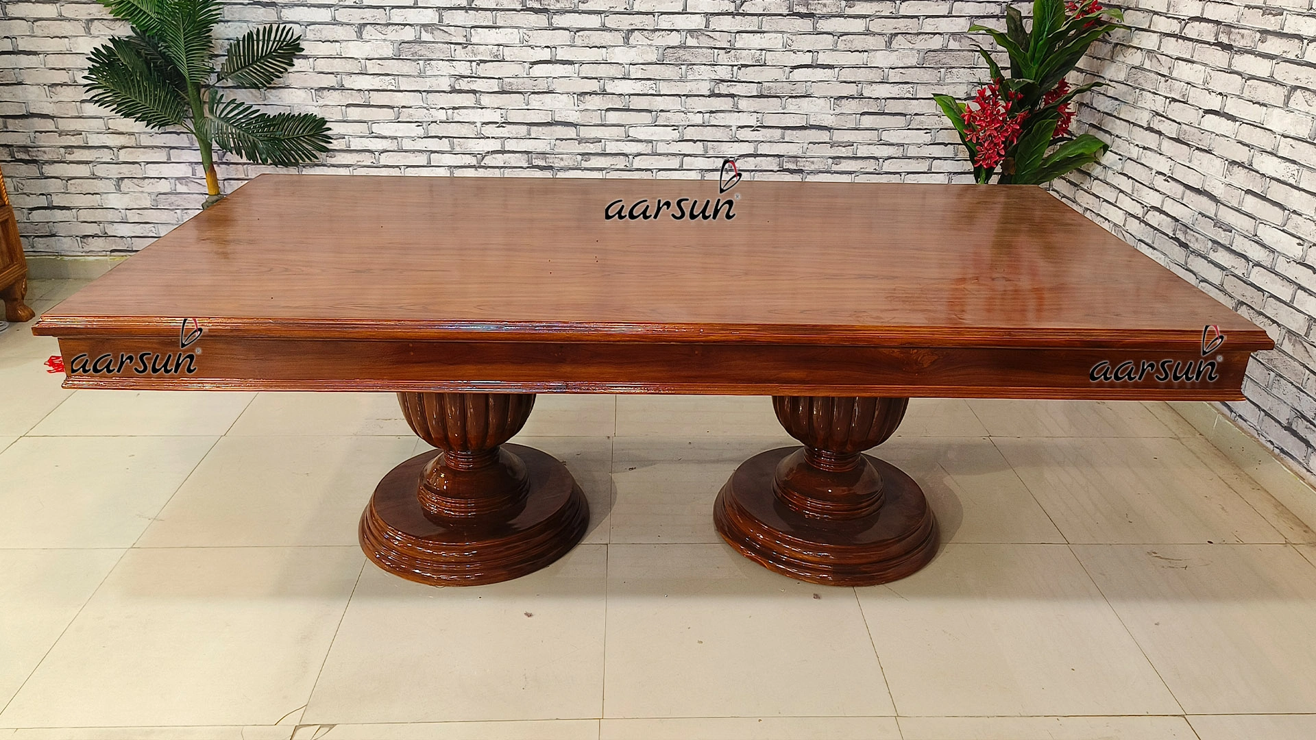 8-Seater Light Walnut Dining Set view 6