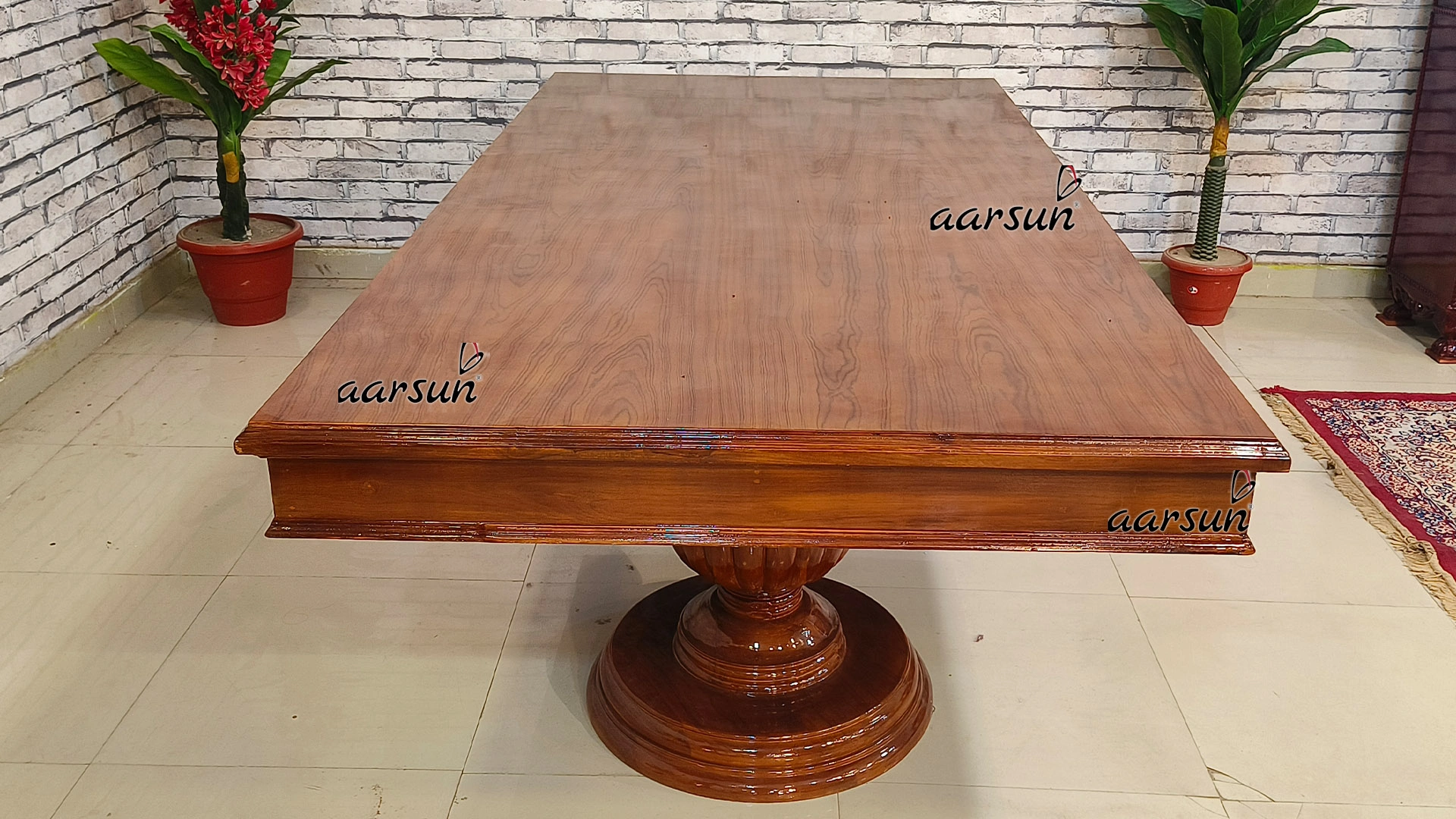 8-Seater Light Walnut Dining Set view 7