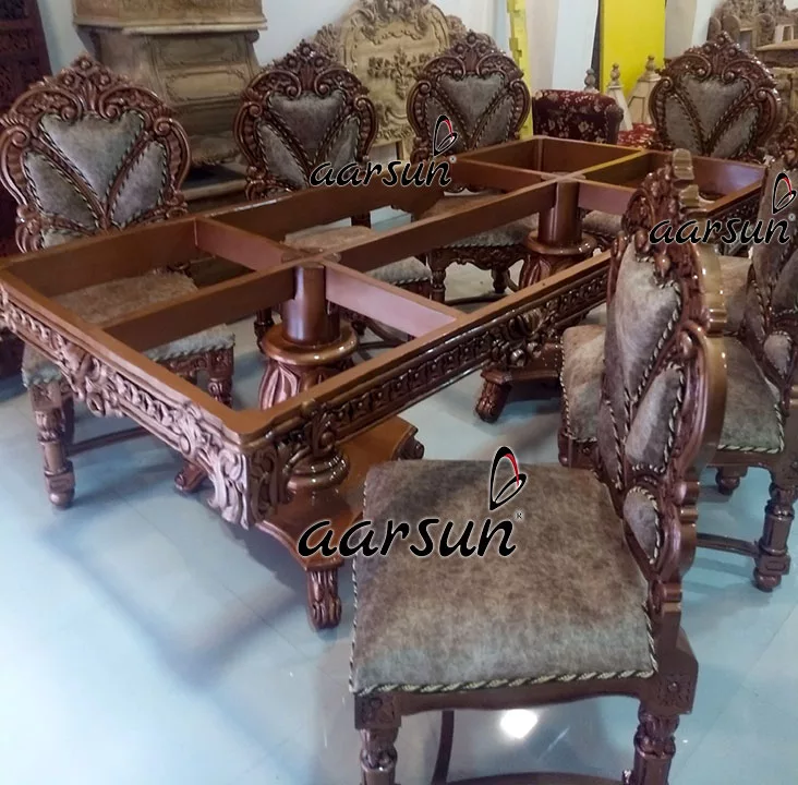 Amazing 8 Seater Dining Set in Rose Gold Paint view 3
