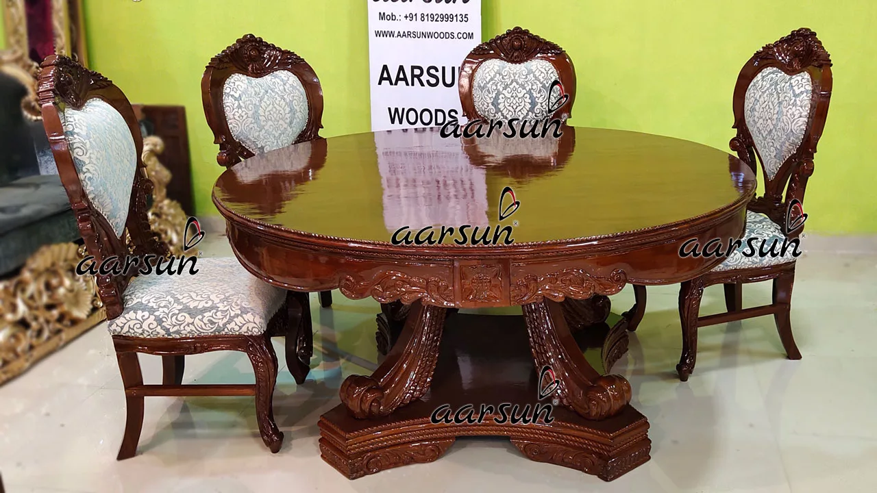 Classic Round Dining with 6 Chairs & Round Top Table view 3