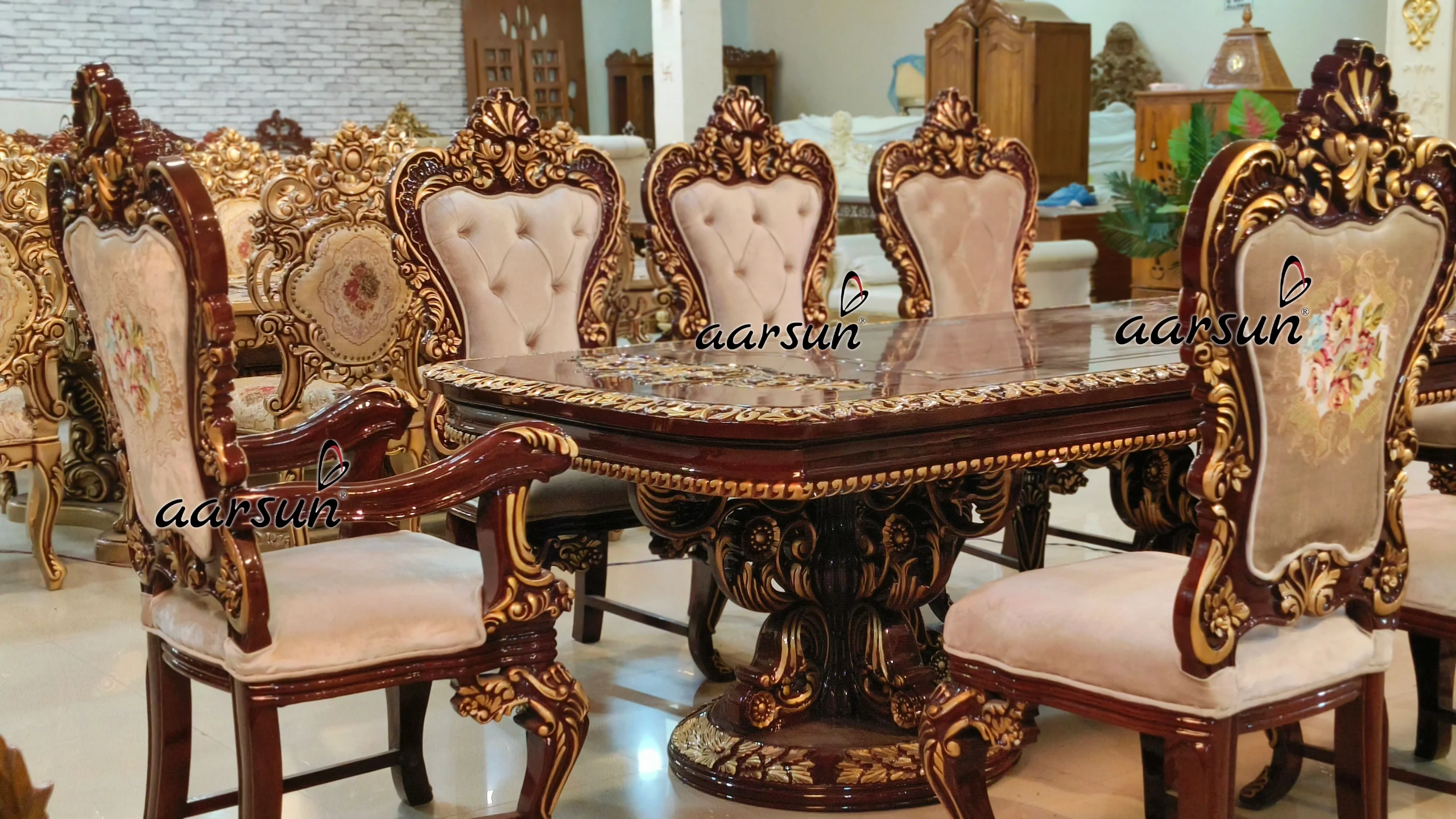 Dining Table Set in Teak Wood view 3
