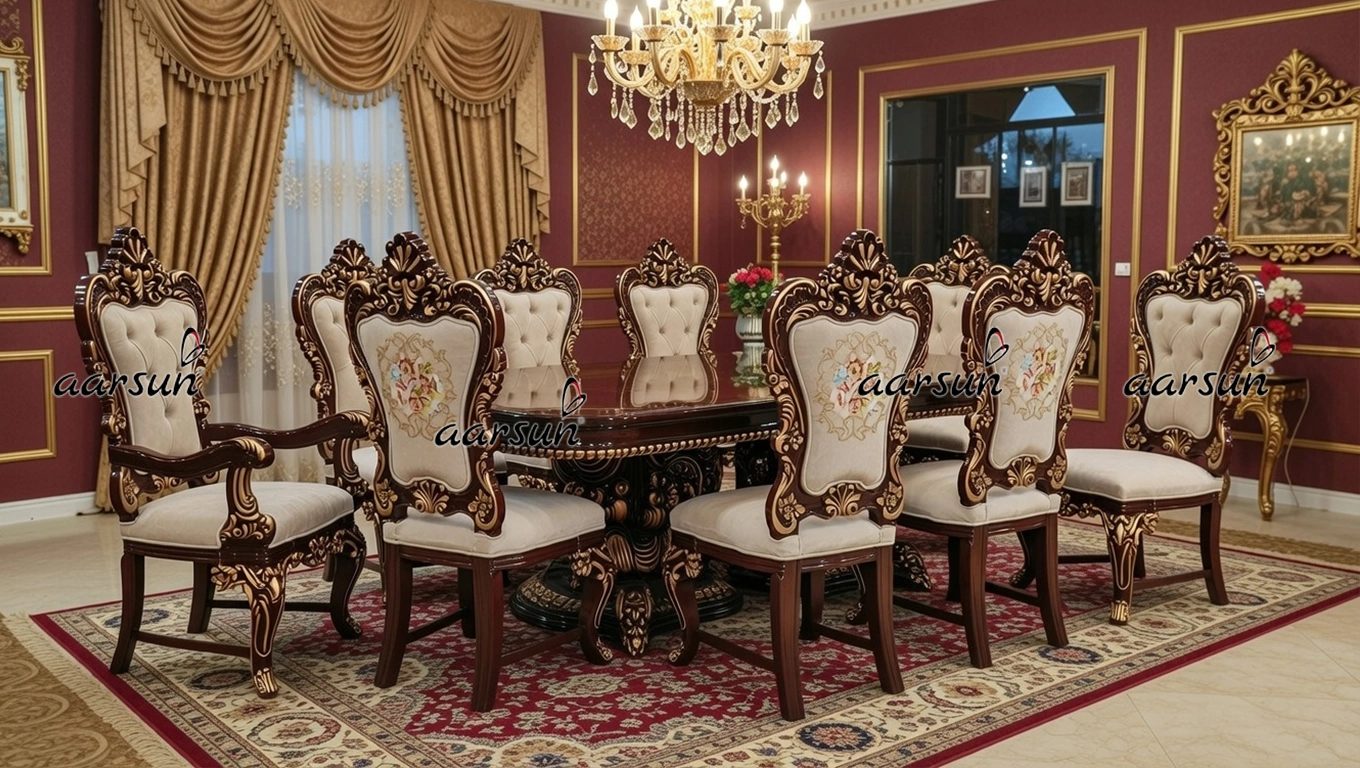 Dining Table Set in Teak Wood