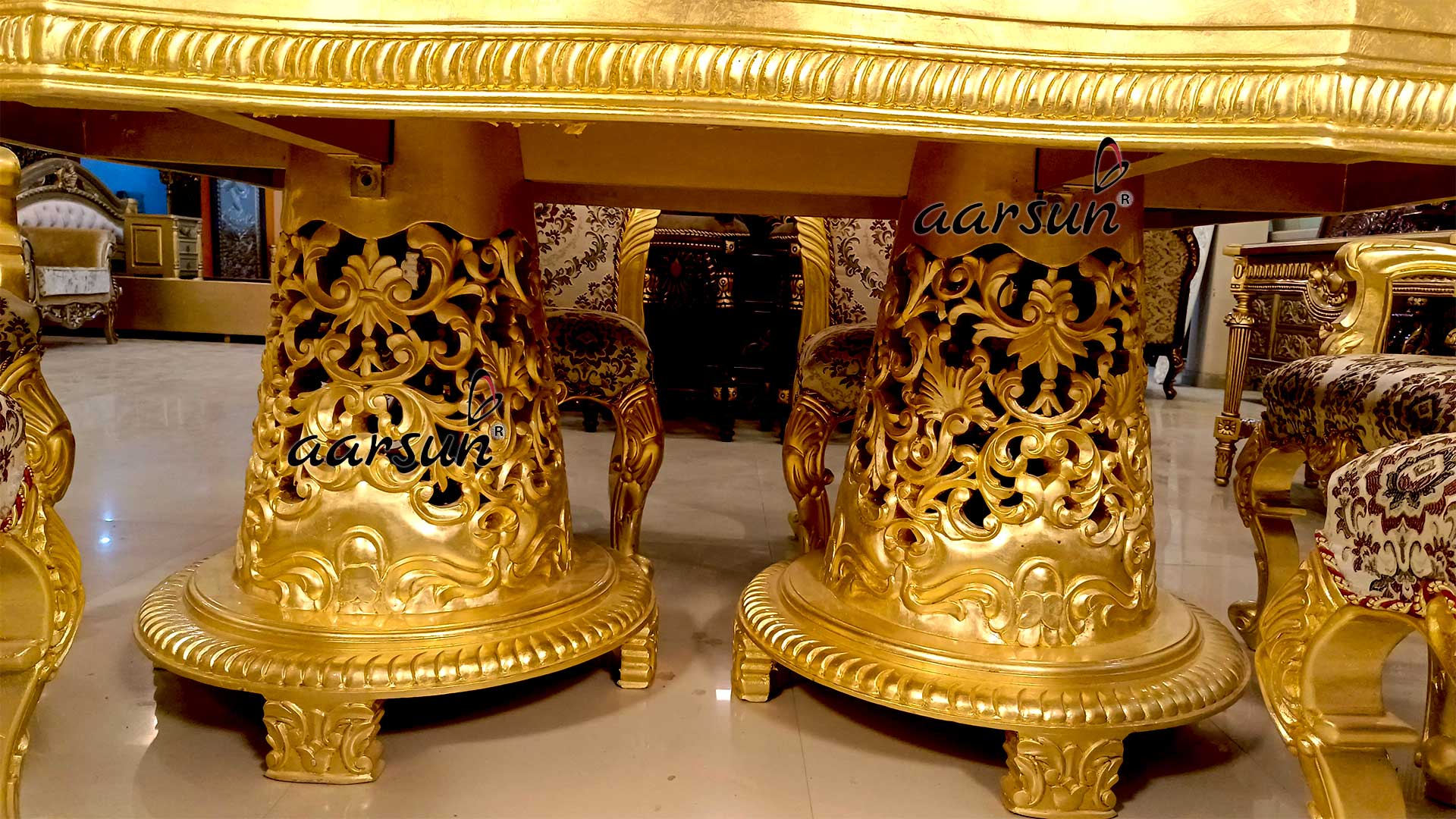 Gold Leaf Luxury Dining Set view 4