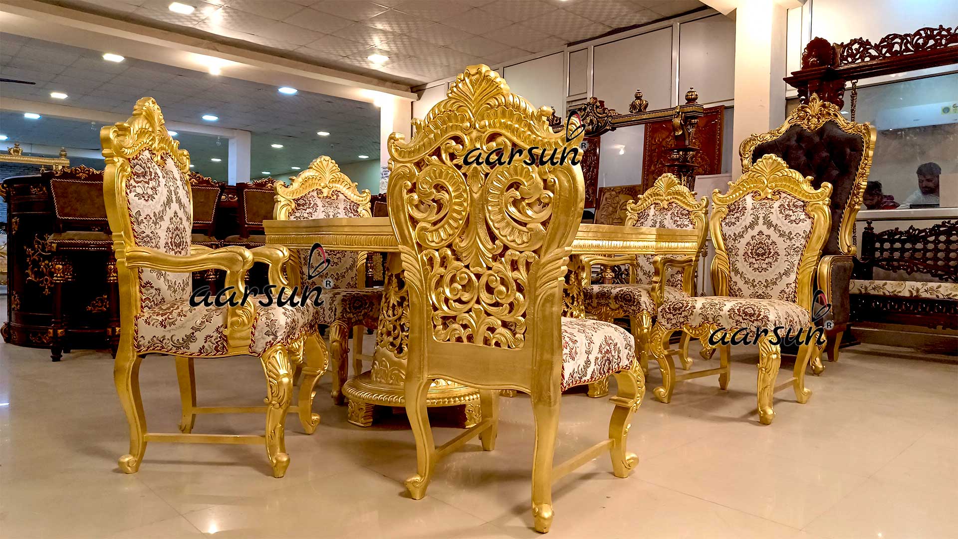 Gold Leaf Luxury Dining Set view 5