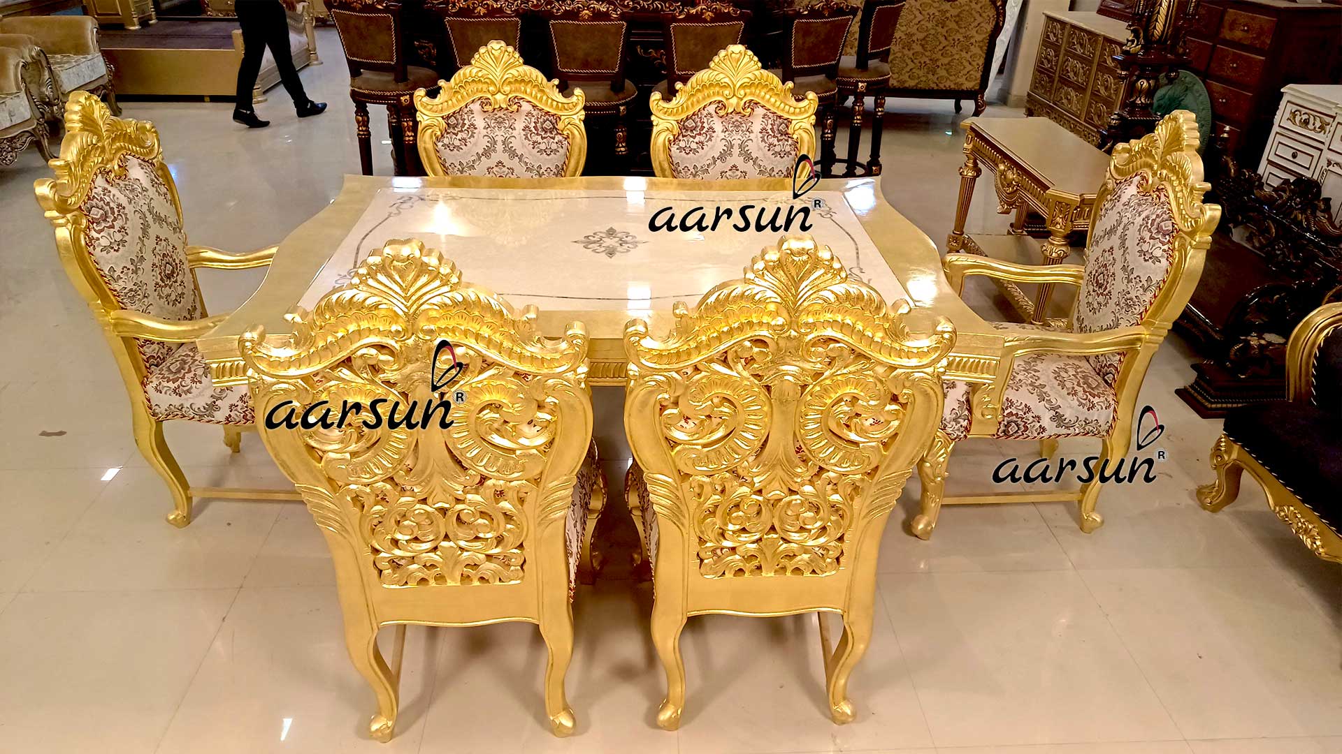Gold Leaf Luxury Dining Set view 6