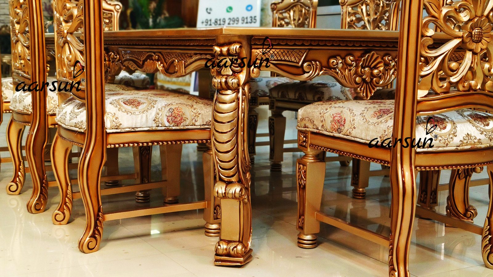 Gold Rush Dining Set in Teak Wood view 3