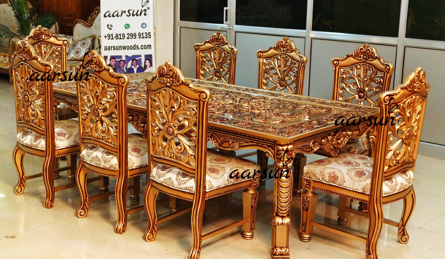 Gold Rush Dining Set in Teak Wood view 7
