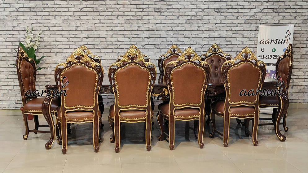 Hand-Carved Dining Set for a Dining Room