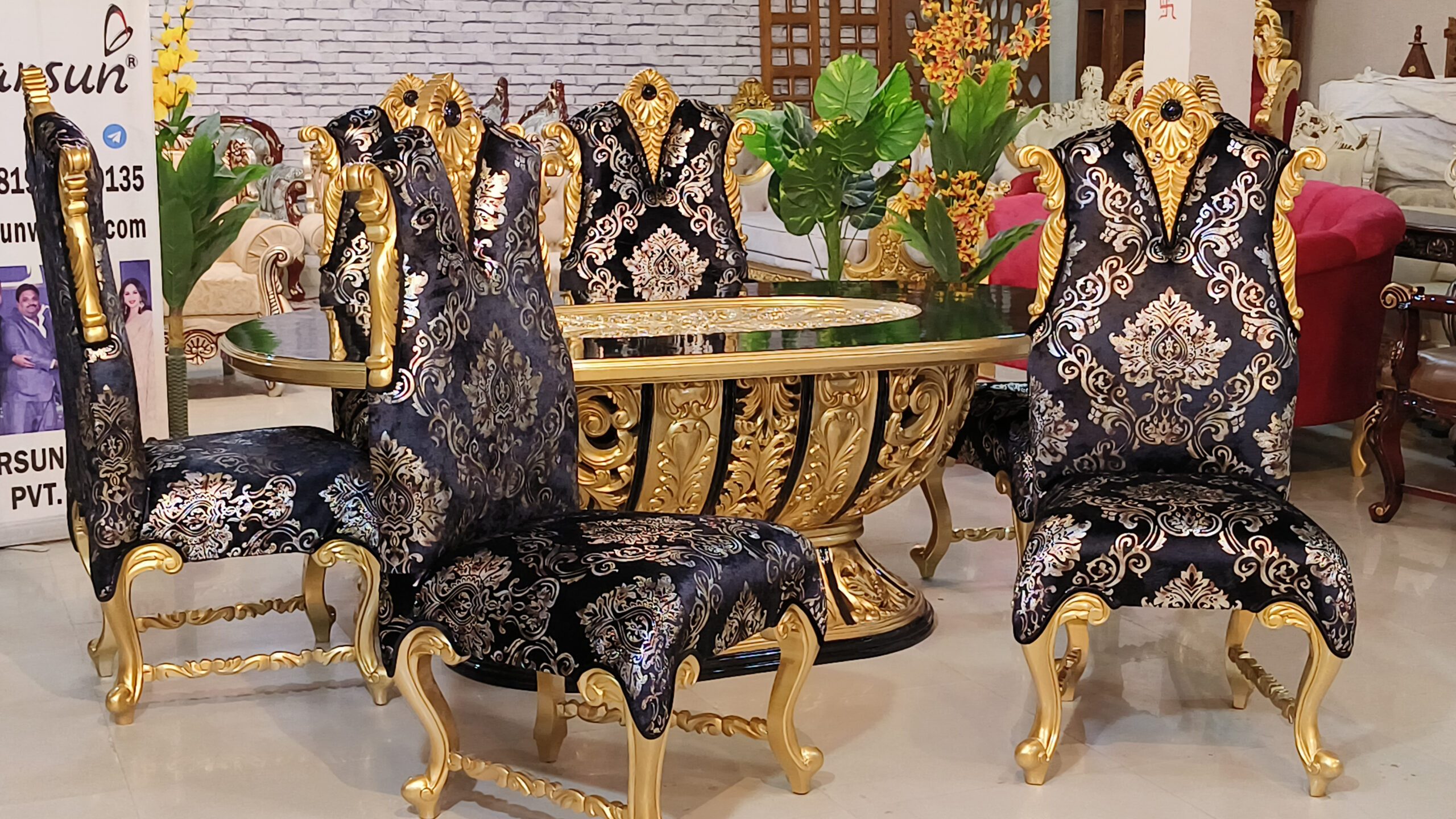 Italian Design Dining Table with Video view 4