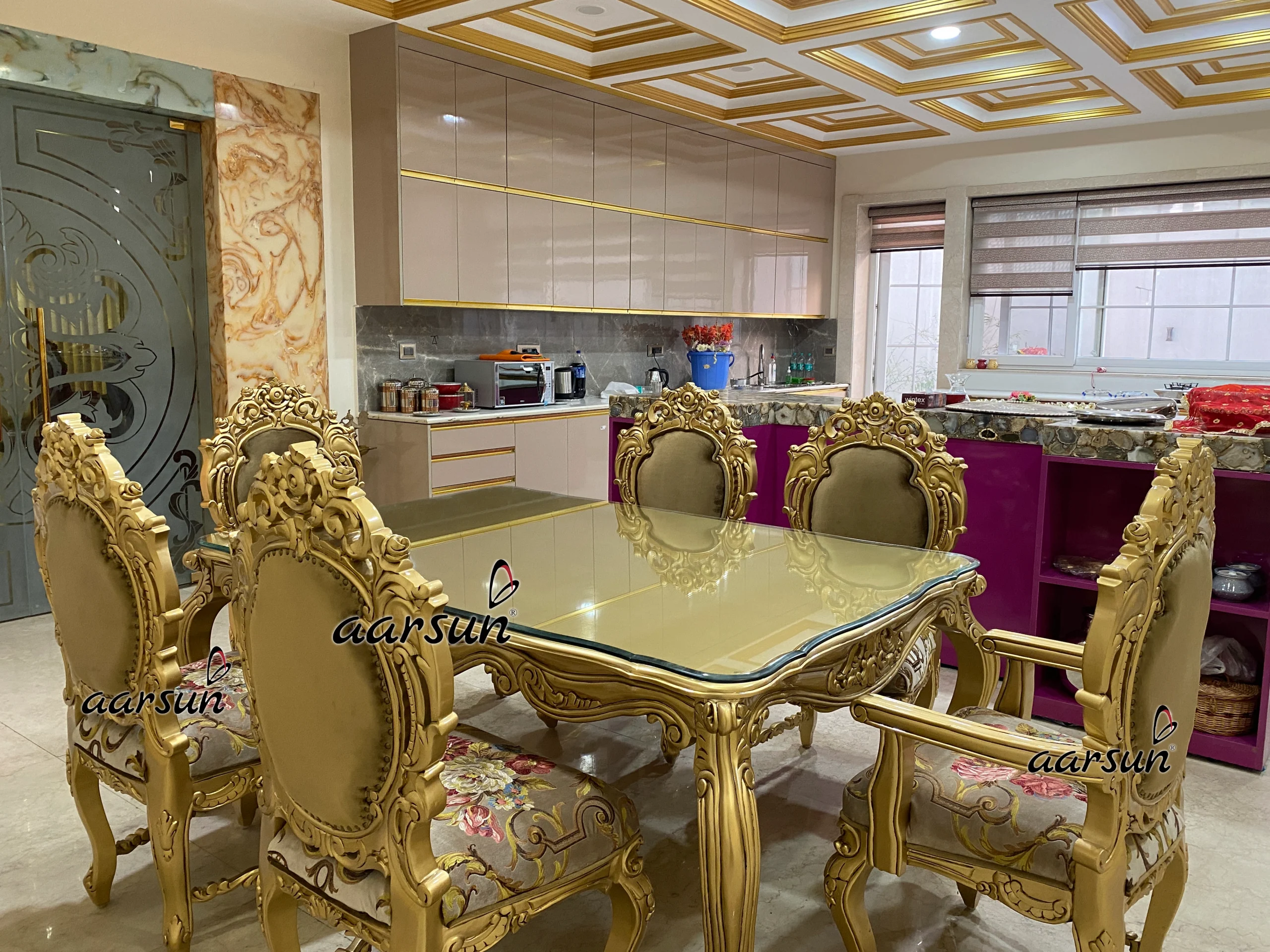 Premium 6-Seater Dining Table Set view 3