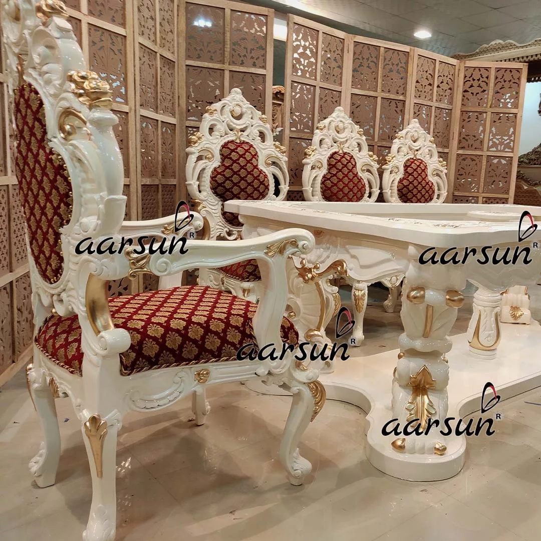Premium 8 Seater Off White Dining Set view 6