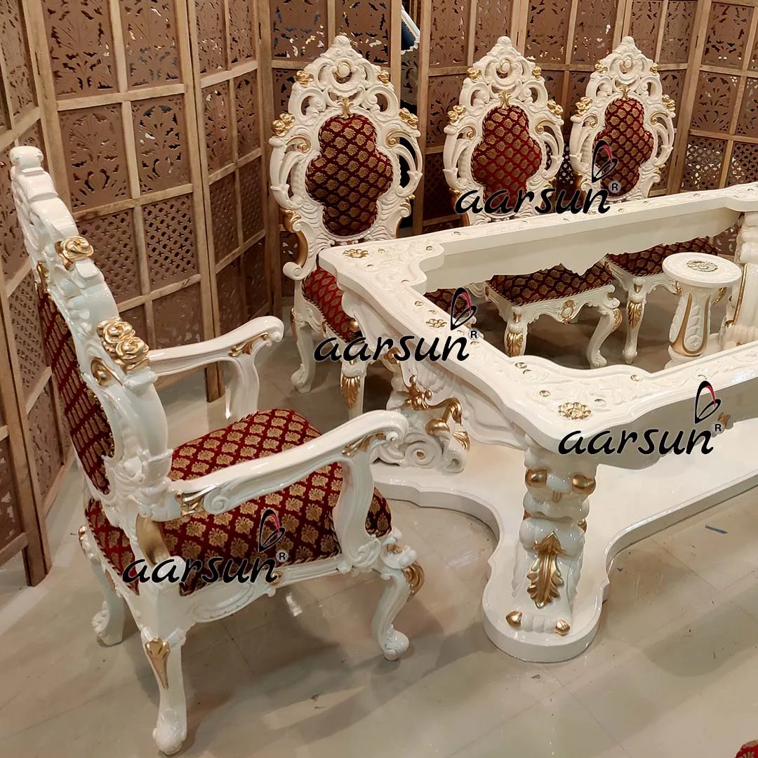 Premium 8 Seater Off White Dining Set view 8