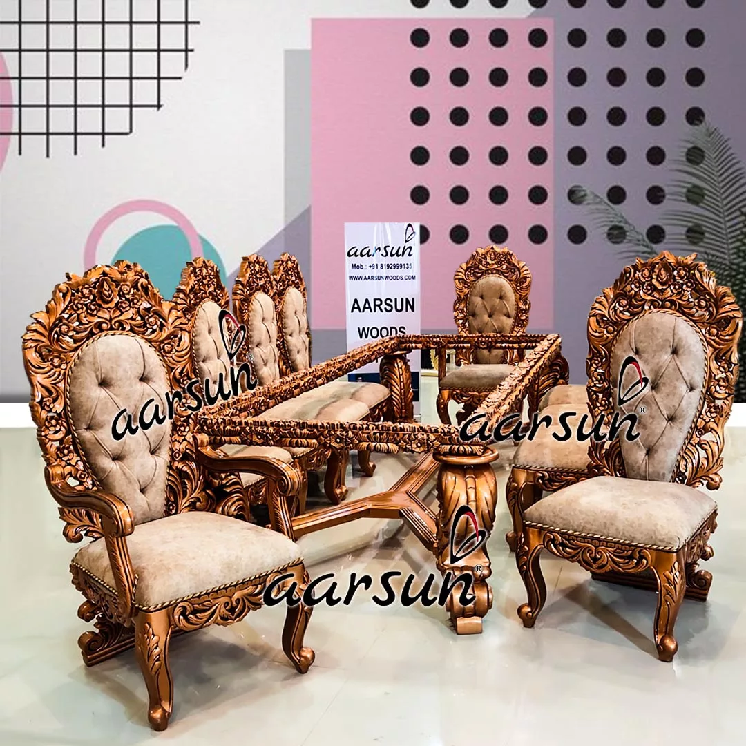 Rose Gold Copper Dining Set 10 Seater