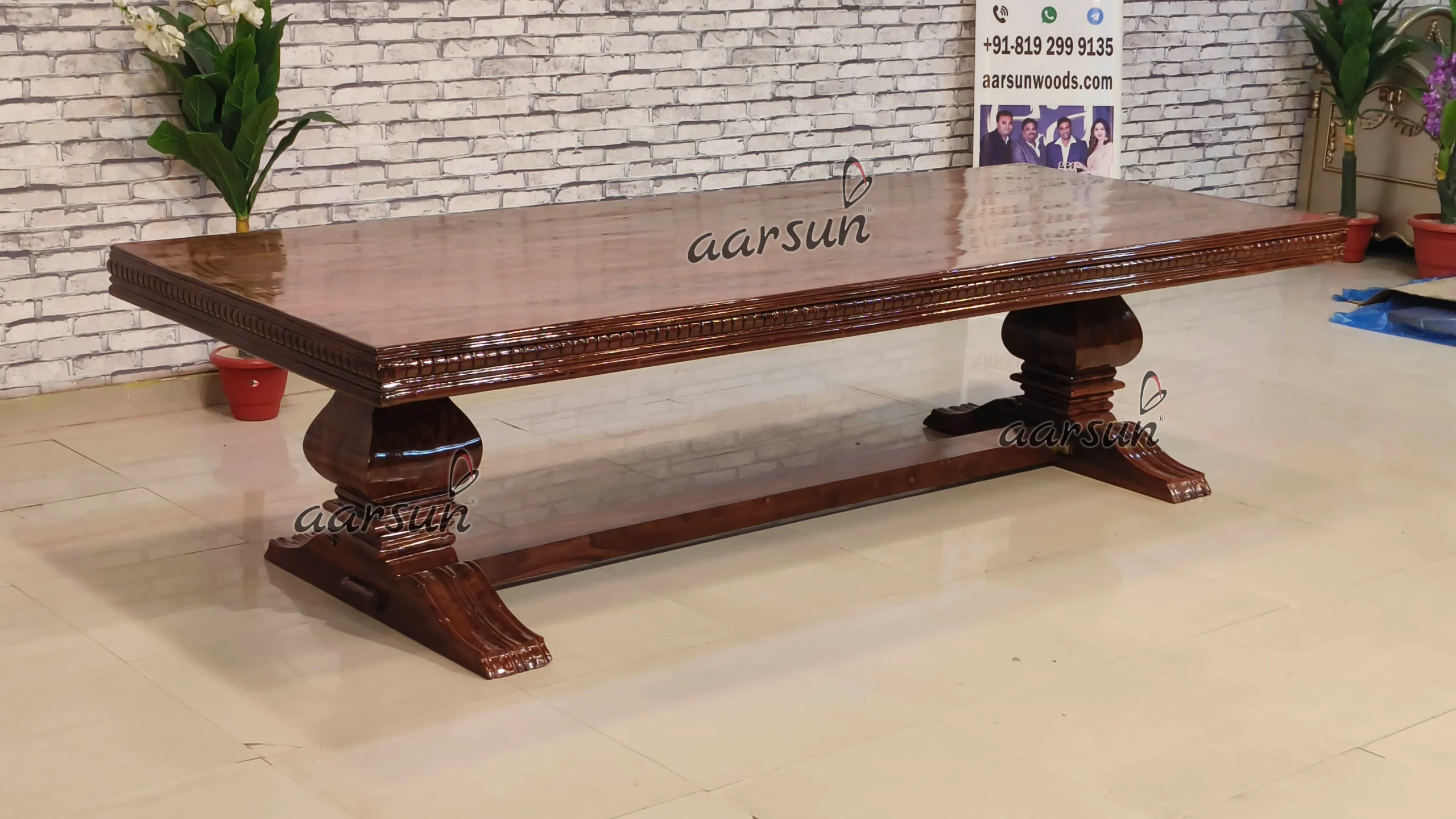 Stylish modern dining set With Heavy Pillars view 3