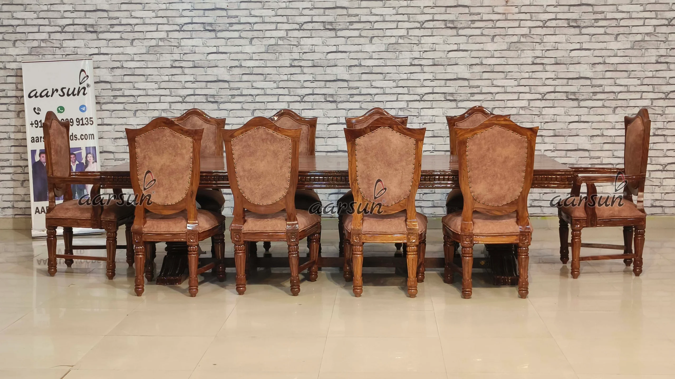 Stylish modern dining set With Heavy Pillars view 4