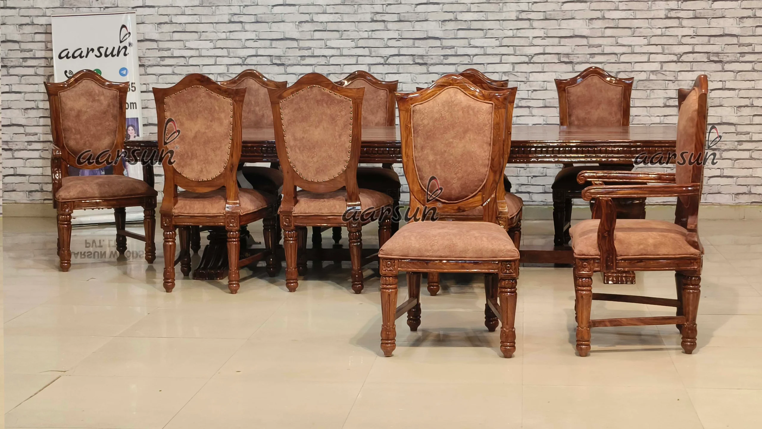 Stylish modern dining set With Heavy Pillars view 6
