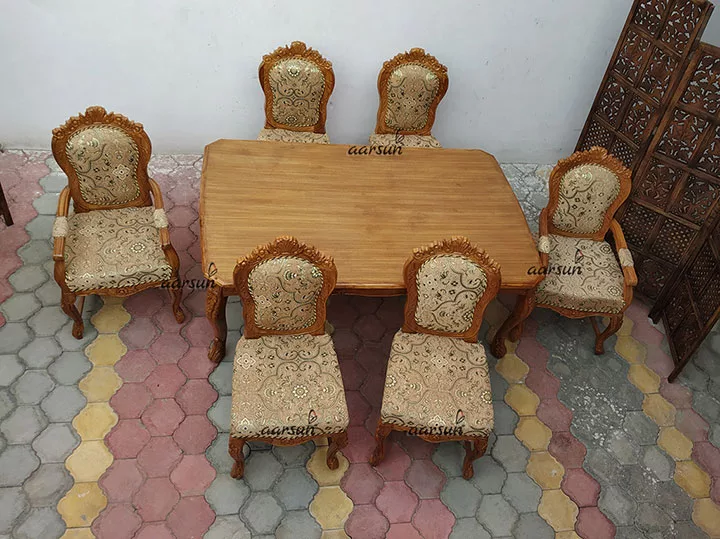 Wooden Dining Set Classic Design view 3