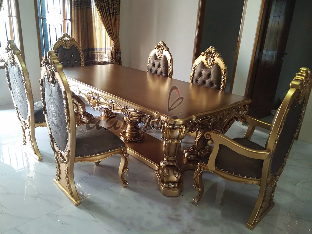 Wooden Handcrafted Antique Dining Set