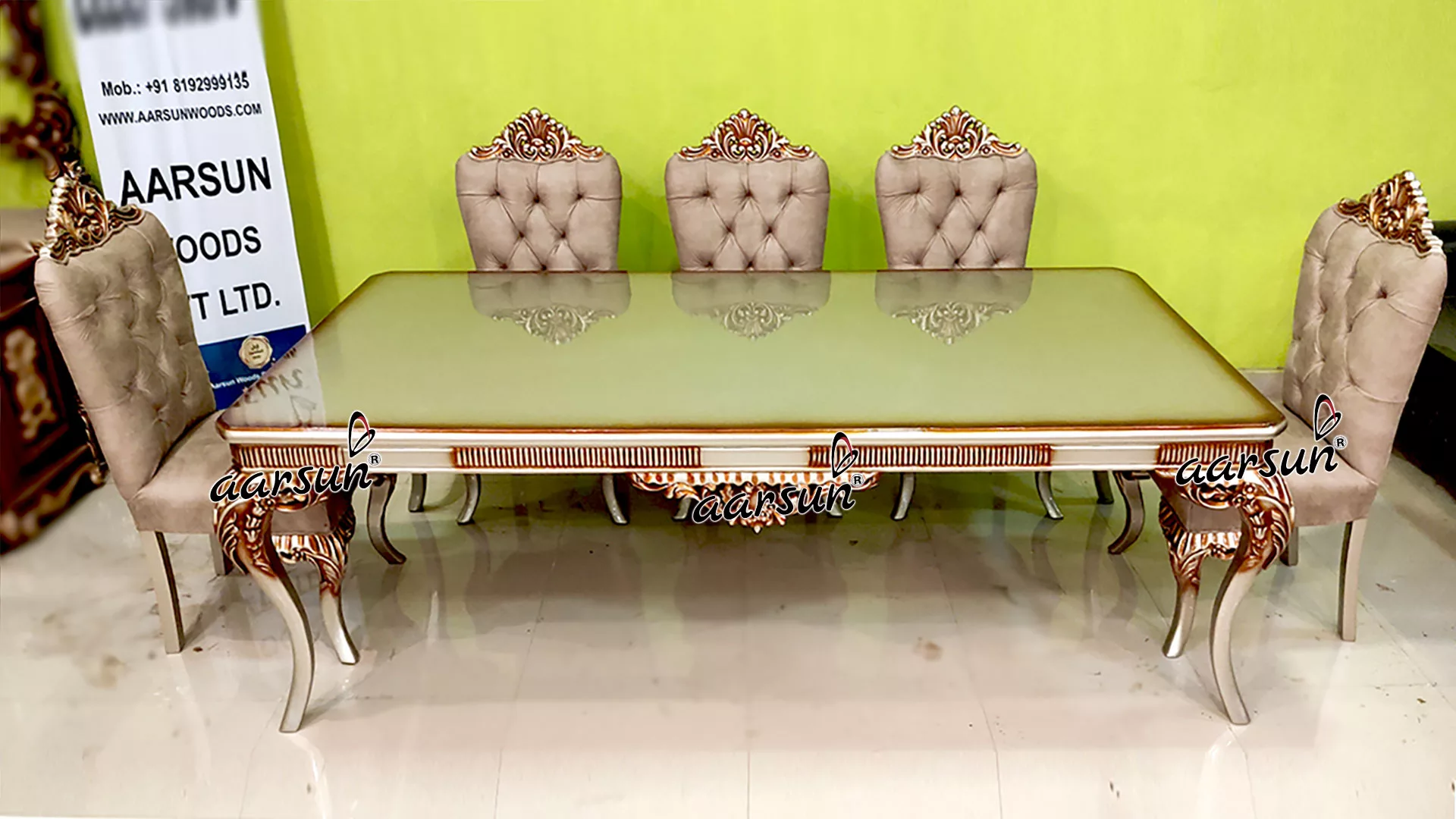 Wooden Royal Luxury Dining Set view 3